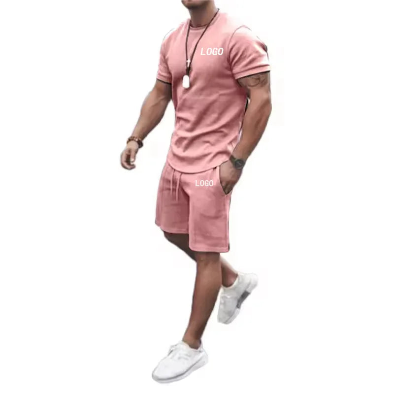 Hot Selling Men's Sportswear Set Summer Traje Deportivo Leisure Suit Customized Jogging Sport Men's Sportswear Set